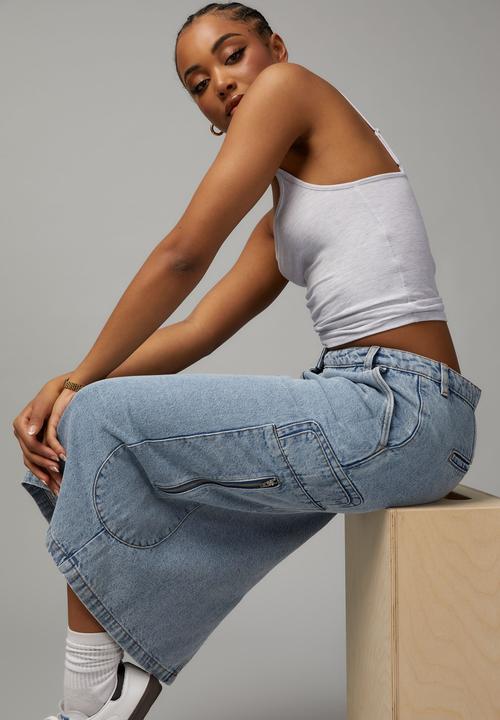 Factorie - Denim midi skirt - 90s blue