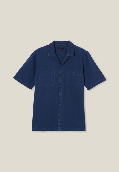 Cotton On - Utility short sleeve shirt - worker blue