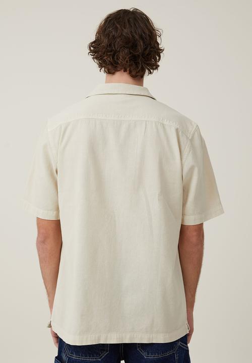 Cotton On - Utility short sleeve shirt - dirty white