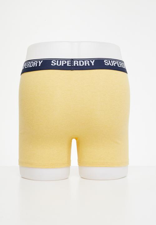 Superdry. - Boxer multi double pack - yellow & grey