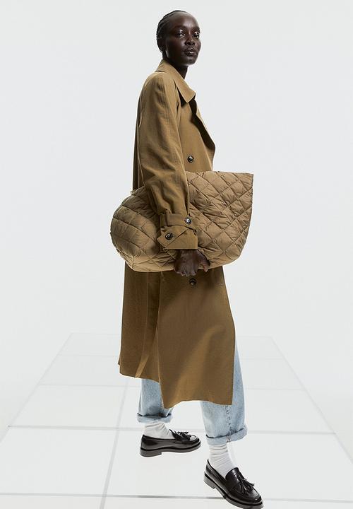 H&M - Double-breasted trenchcoat - dark beige 