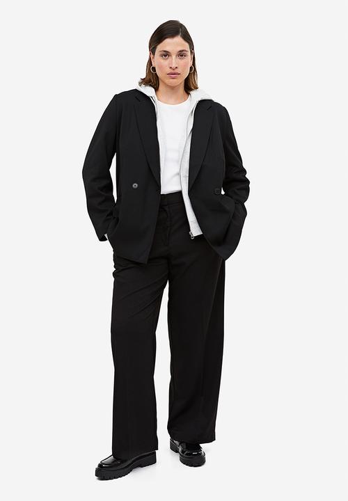 H&M - Double-breasted blazer - black 