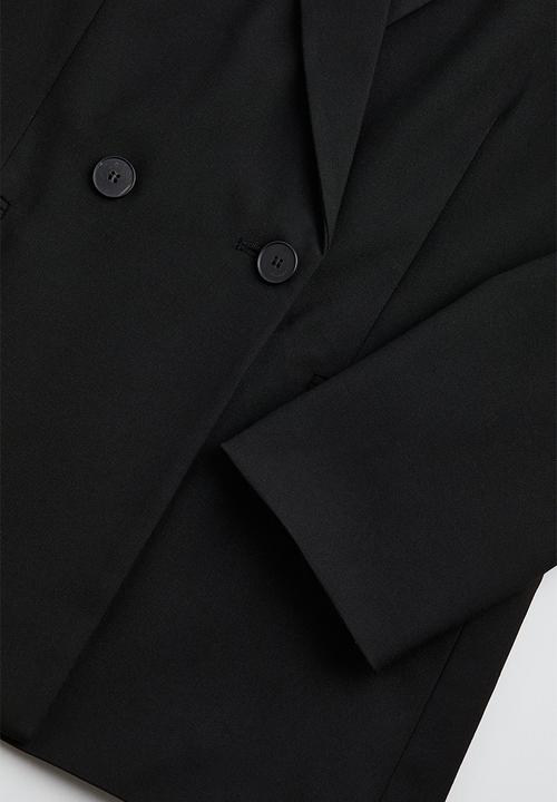 H&M - Double-breasted blazer - black 