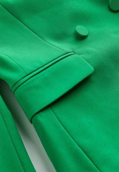 H&M - Double-breasted blazer - green