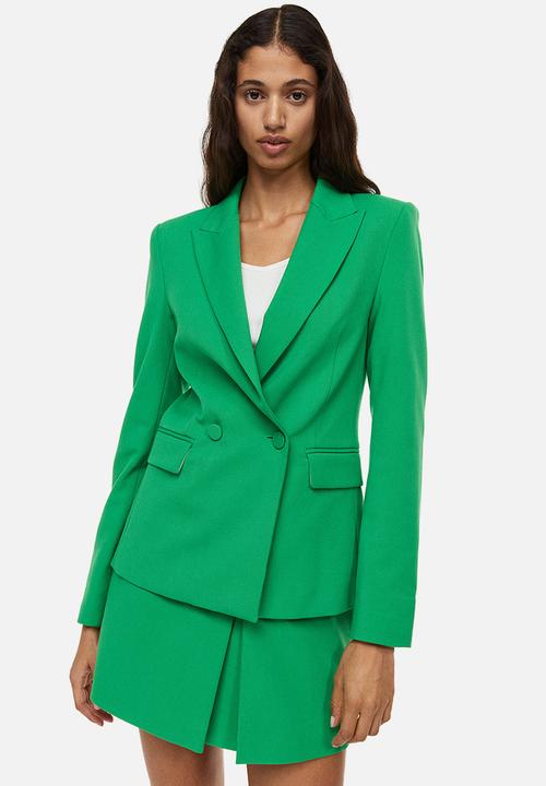 H&M - Double-breasted blazer - green