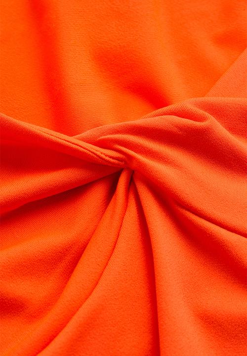 H&M - Twisted-detail cropped top - orange