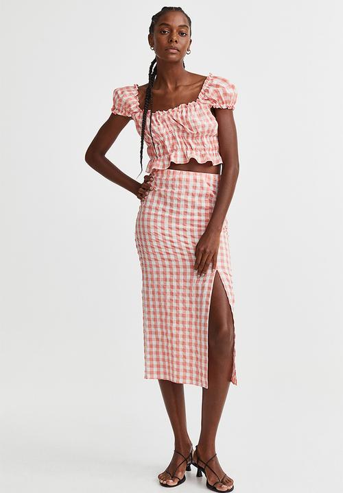 H&M - Puff-sleeved blouse - pink
