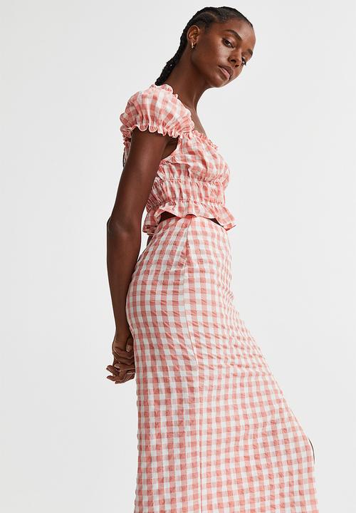 H&M - Puff-sleeved blouse - pink