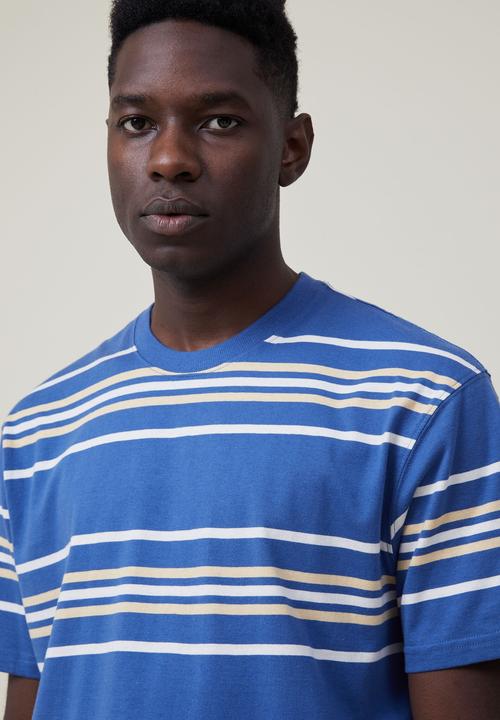 Cotton On - Loose fit stripe T-shirt - blue noughties stripe