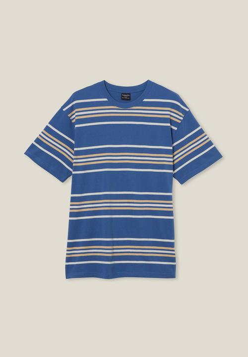 Cotton On - Loose fit stripe T-shirt - blue noughties stripe