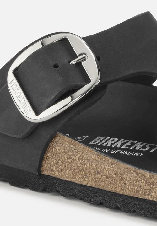 Birkenstock - Gizeh big buckle oiled leather regular - black