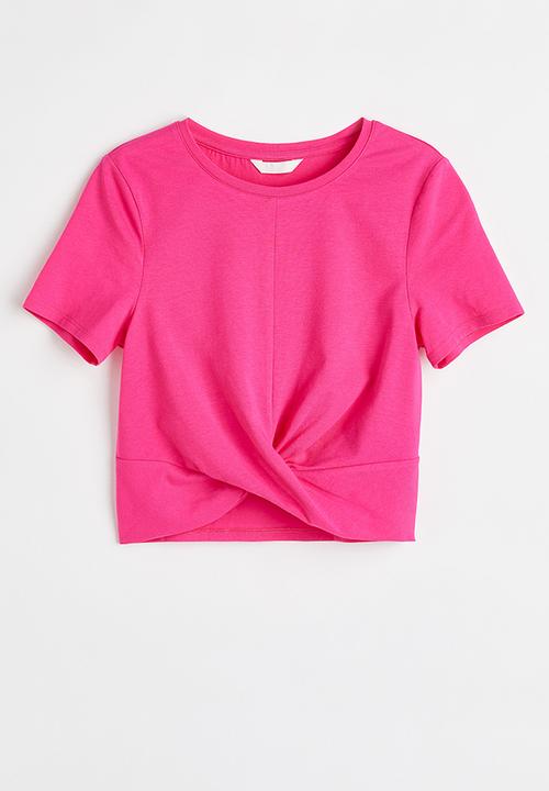 H&M - Twist-detail top - pink