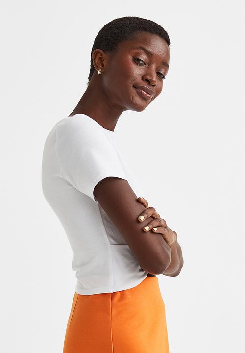 H&M - Twist-detail top - white