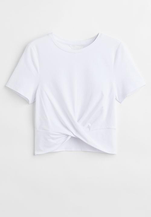 H&M - Twist-detail top - white