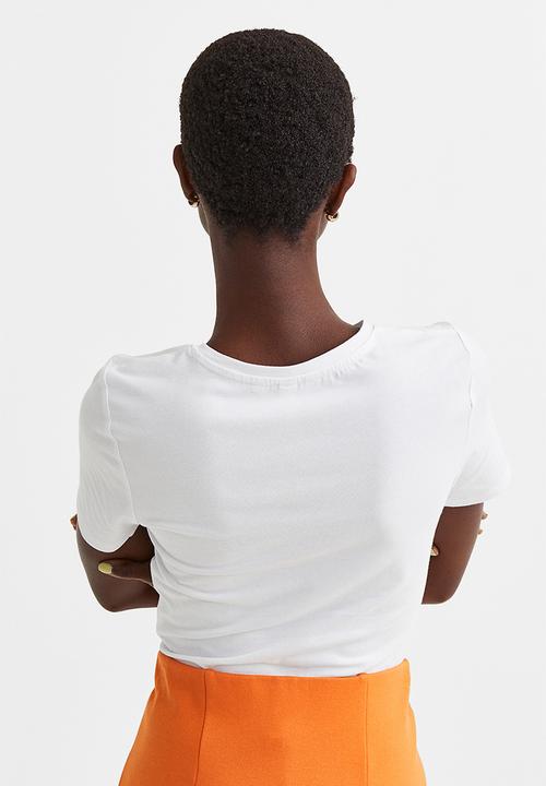 H&M - Twist-detail top - white