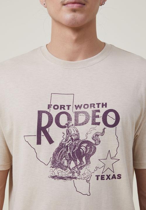Cotton On - Loose fit souvenir T-shirt - stone clay/fort worth