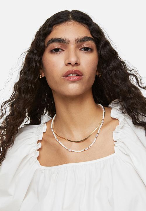 H&M - Frill-trimmed cotton blouse - white