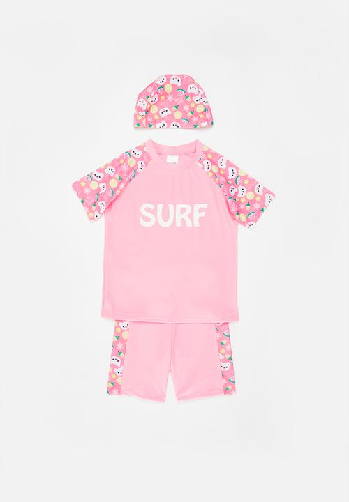 Pop Candy - Girls Swim set with cap - pink