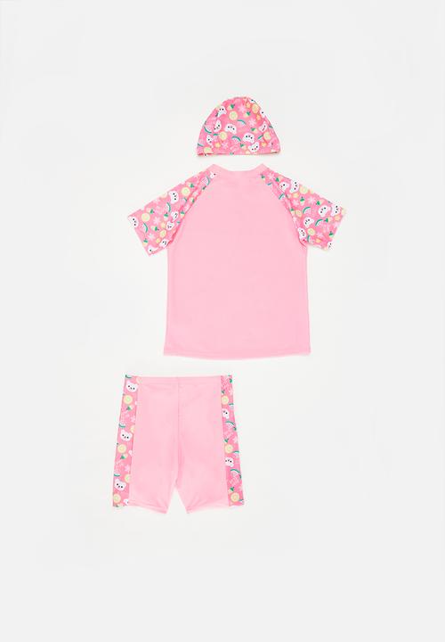 Pop Candy - Girls Swim set with cap - pink