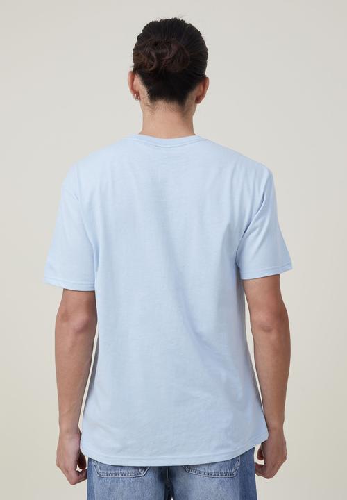 Cotton On - Loose fit souvenir T-shirt - blue mist/camelback mountain