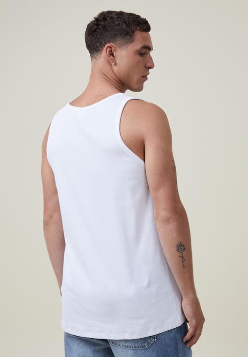 Cotton On - Loose fit rib tank - white