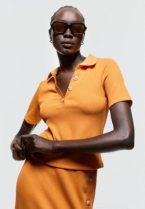 H&M - Collared top - orange