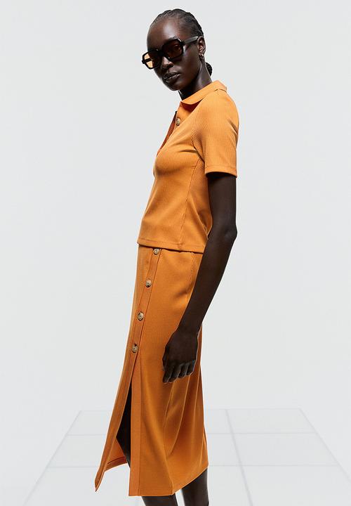 H&M - Collared top - orange