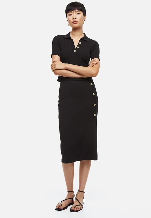 H&M - Collared top - black
