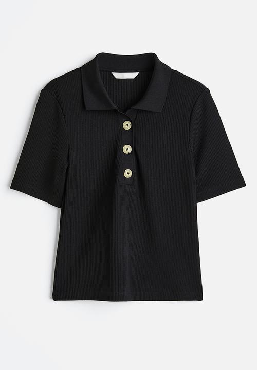 H&M - Collared top - black