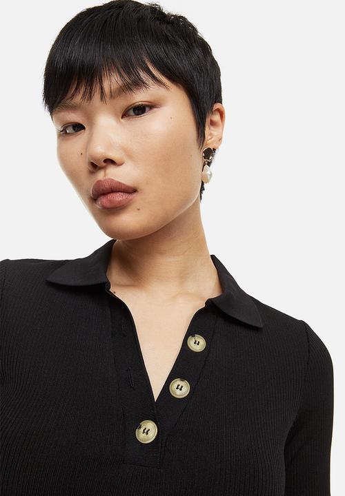 H&M - Collared top - black