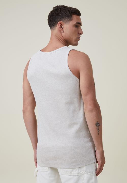 Cotton On - Loose fit rib tank - oatmeal marle