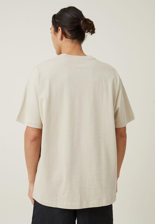 Cotton On - Heavy weight graphic T-shirt - pearl/harajuku tiger