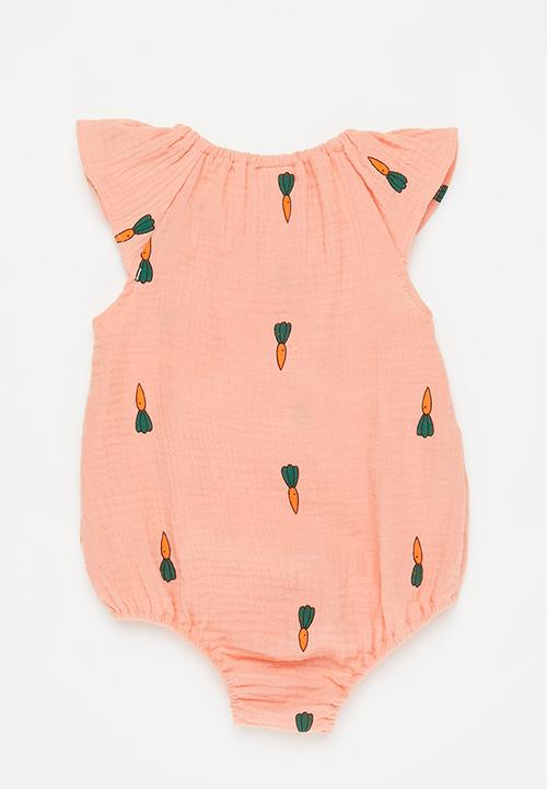 Pop Candy - Ruffle sleeve bodysuit - pink & green