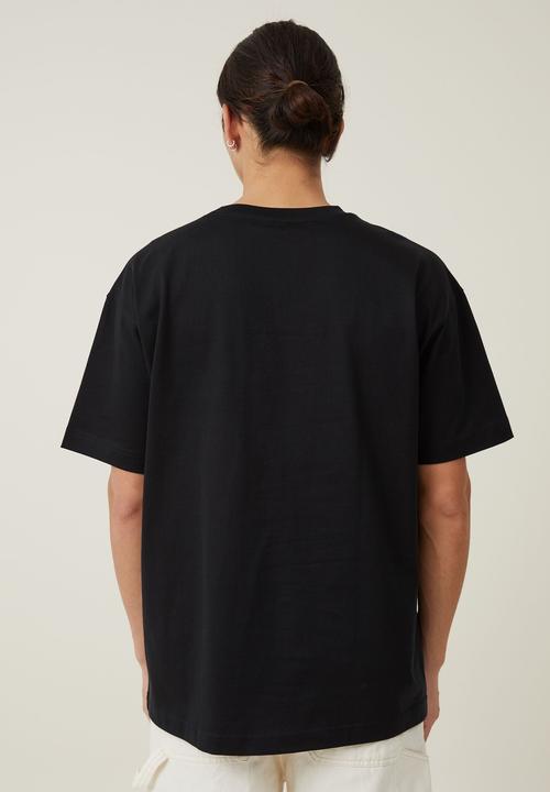 Cotton On - Heavy weight graphic T-shirt - black/mount fuji
