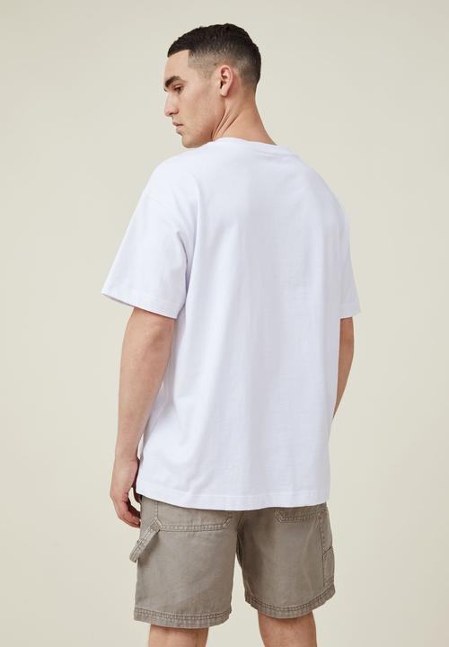 Cotton On - Worker chino short - washed oatmeal carpenter