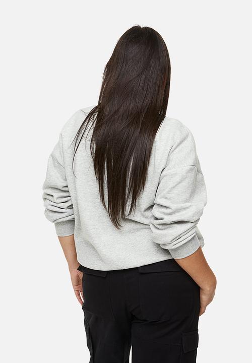 H&M - Printed sweatshirt - light grey marl/new york 