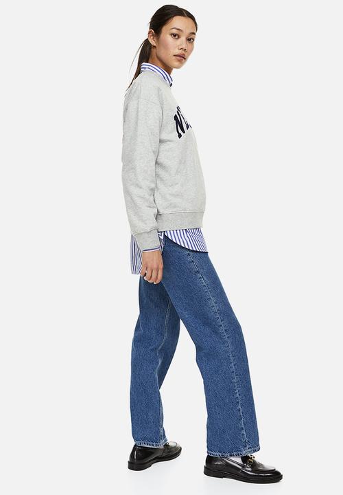 H&M - Printed sweatshirt - light grey marl/new york 