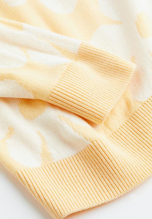 H&M - Jumper - light yellow/flowers