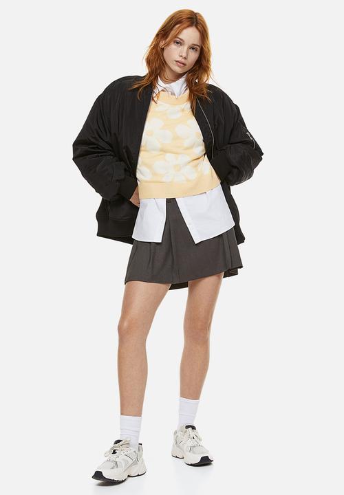 H&M - Jumper - light yellow/flowers