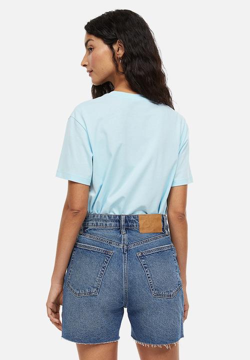 H&M - Cotton T-shirt - light blue