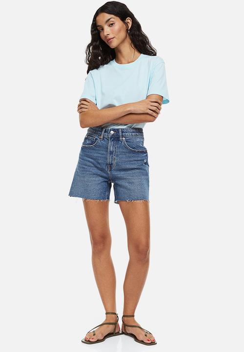 H&M - Cotton T-shirt - light blue