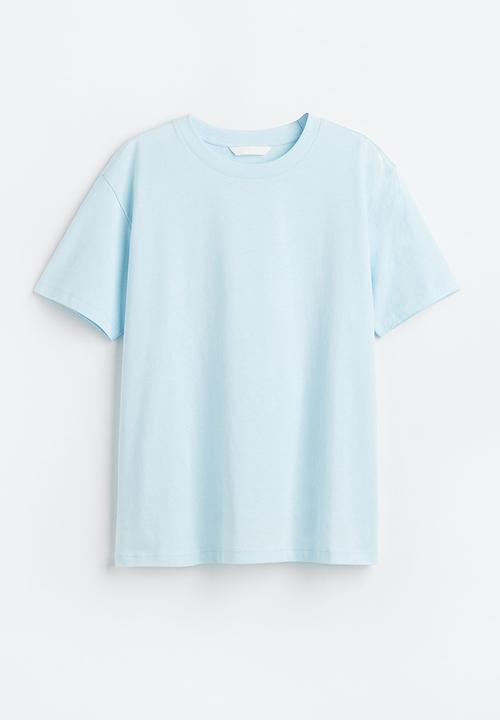 H&M - Cotton T-shirt - light blue
