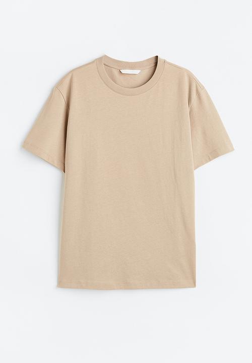 H&M - Cotton T-shirt - light beige
