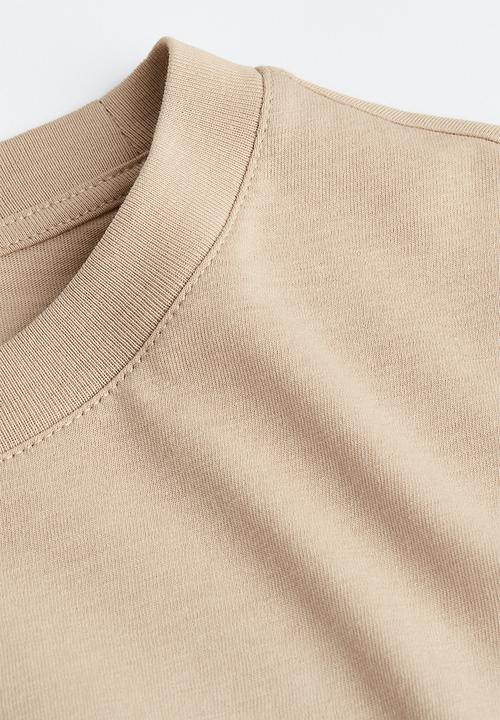 H&M - Cotton T-shirt - light beige