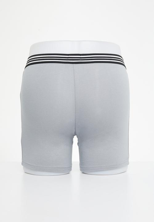 Jockey - 2 Pack long leg one up stretch pouch trunk  - black & springlake-blue