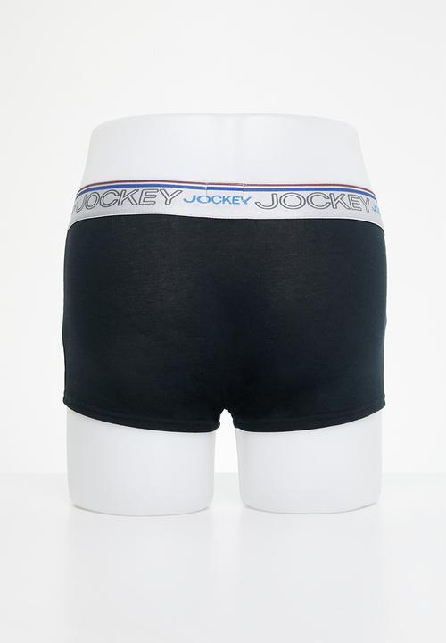 Jockey - 2 Pack new gen pouch trunk - black/poppy seed-grey