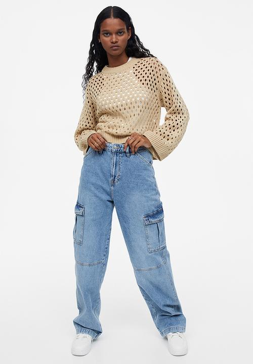 H&M - Hole-knit jumper - beige