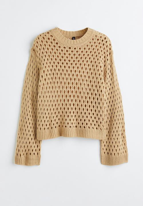 H&M - Hole-knit jumper - beige