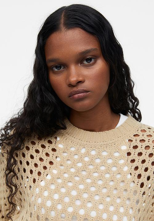 H&M - Hole-knit jumper - beige