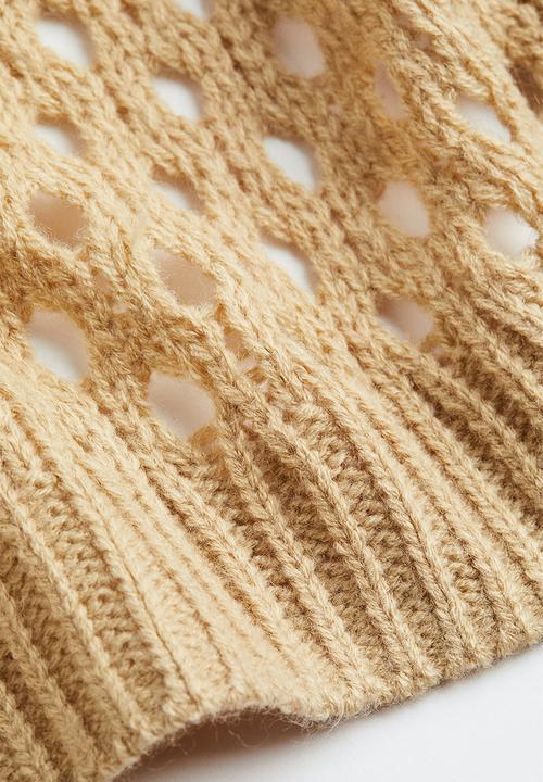 H&M - Hole-knit jumper - beige